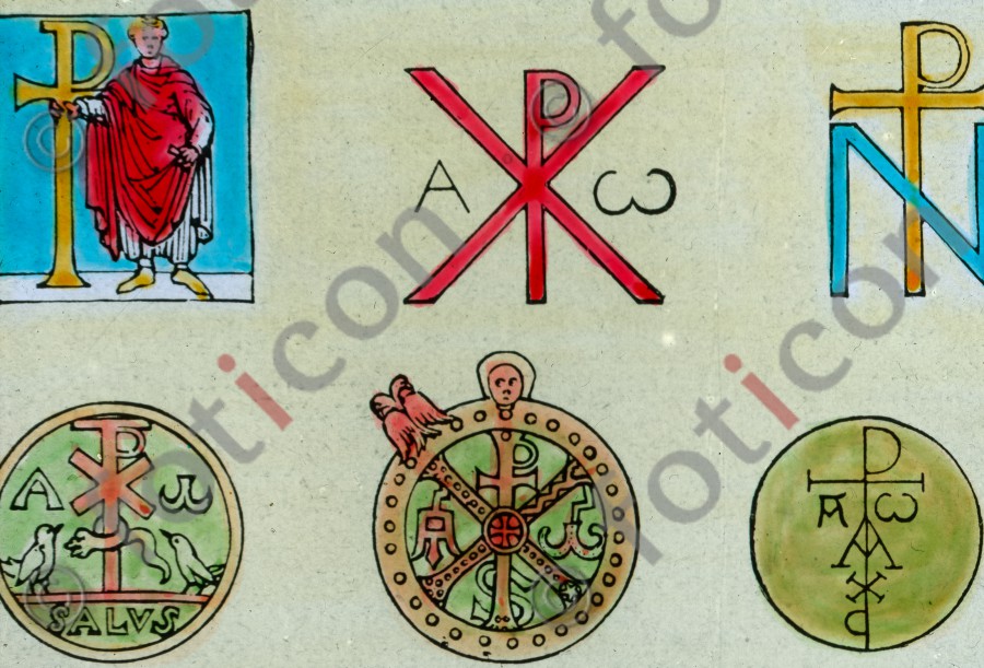Christusmonogramm | Christmonogram - Foto simon-107-053.jpg | foticon.de - Bilddatenbank für Motive aus Geschichte und Kultur